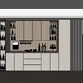 Modern Wine Cabinet Sideboard 3d model