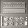 European-style gypsum plaster line 3d model