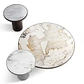 Elegant Modern Coffee Table With Natural Marble Tabletop And Sleek Metal Base Design