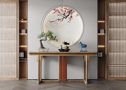 New Chinese-style bar case Duan Jing bar case 3d model