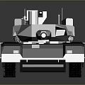Modern Military Tank In Green Camouflage Featuring Turret And Track Structure