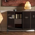 Poliform code porch cabinet end view cabinet decorative painting floor lamp 3d model