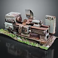 Industrial LOFT lathe machine tool lathe machining turning 3d model