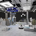 Modern Clothing Store Interior With Displayed Clothes Mannequins Neat Racks And Lighting