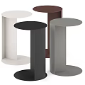 Modern Side Tables with Minimalist Design Round Top and Multiple Colors 3d model