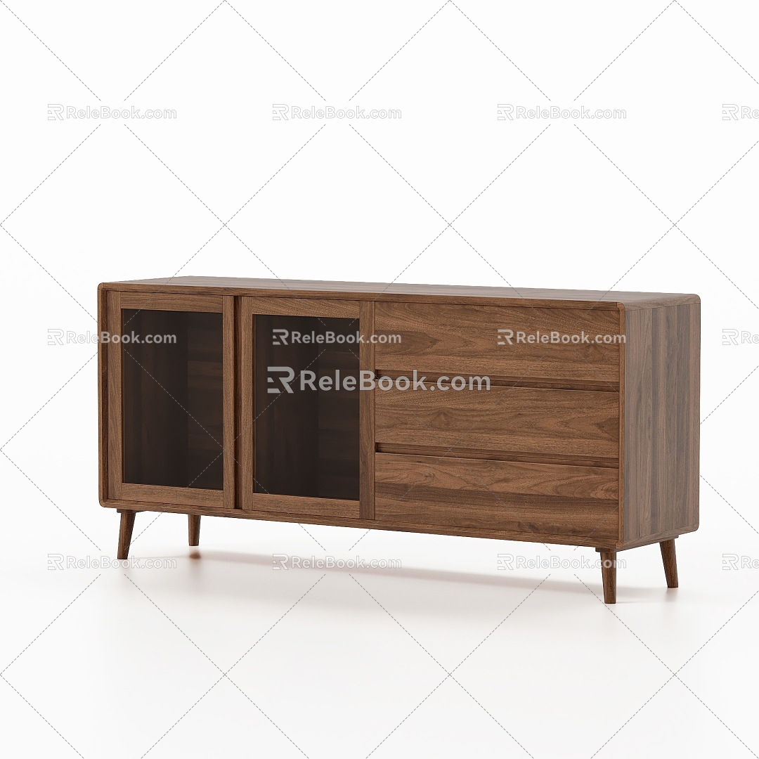 Nordic Restaurant Sideboard 3d model