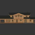 Modern Wooden House Exterior With Dark Roof Multiple Gabled Roofs And Wooden Deck