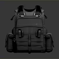 Gray Tactical Vest with Multiple Pockets and Adjustable Straps for Daily Functional Use 3d model