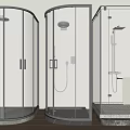Modern Transparent Glass Shower Enclosures With Varied Designs And Fixtures