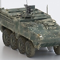 armored vehicle infantry fighting vehicle personnel carrier wheeled tank 3d model