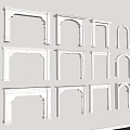 White Ornamental Door Frames in Various Architectural Styles for Decor