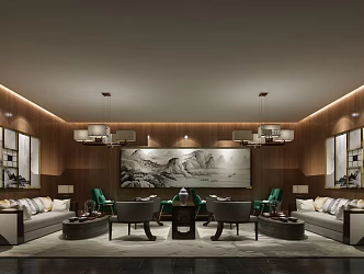 New Chinese Living Room 3d model
