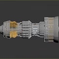 modern engine turbine turbofan engine turbine aircraft turbine steam turbine 3d model