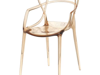 Modern Transparent Acrylic Leisure Chair With Ergonomic Backrest And Lightweight Structure 3d model