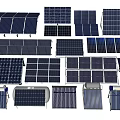 Various Types Of Solar Panels And Renewable Energy Equipment