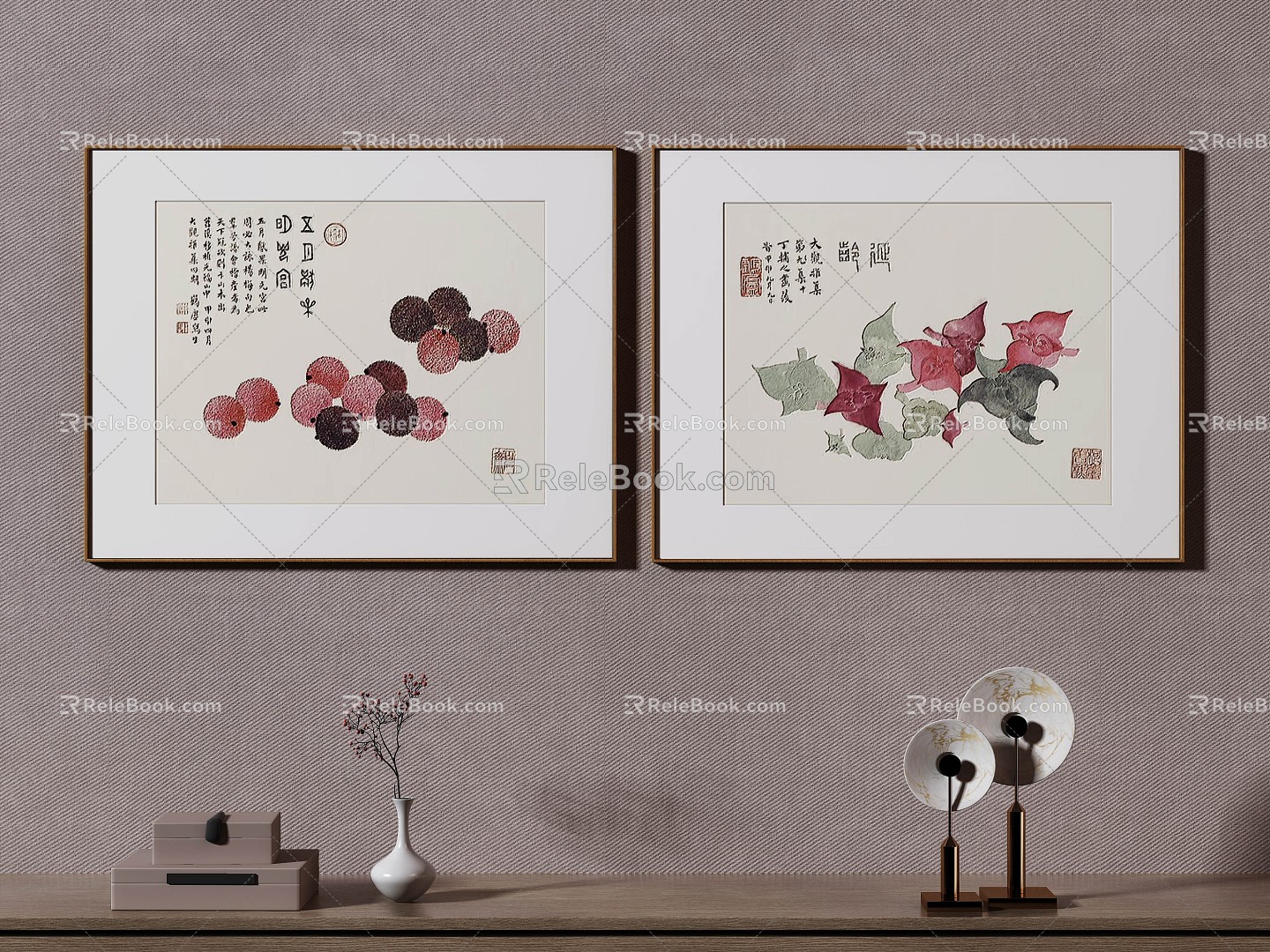 New Chinese Decorative Painting 3d model