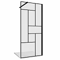 Modern Shower Sauna Interior Design With Glass Partition And Metal Frame