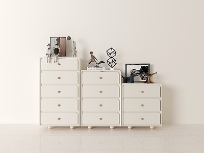 Simple Cream Style Chest of Drawers Storage Cabinet Bedroom End Cabinet Living Room Wall Drawer Cabinet French Drawer Cabinet Storage Cabinet Vertical Cabinet model