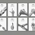 Abstract Paintings In Black And White Featuring Hand Gestures With Trust Understanding Concepts