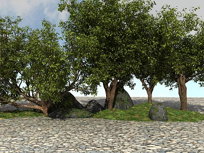 Modern Tree Landscape Plants 3d model