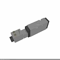 Pneumatic Control Valve 2501V With Silver Metal Body And Black Components
