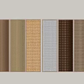 Decorative Room Divider Screen With Multiple Textured Panels And Brown Beige Tones 3d model
