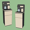 Modern Black And Gold Household Electrical Appliances With Storage Cabinet And Water Dispenser