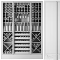 Commercial Wine Cabinet With Wooden Shelves Glass Doors And Wine Bottle Display Storage