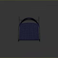 Modern Blue Bar Chair Featuring Metal Frame And Patterned Backrest Design