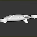 White Sleek Drone With Four Rotors And Modern Minimalist Design Structure