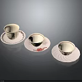 Everyday Living Essentials Paper Cups With Matching Saucers Featuring Colorful Decorative Patterns