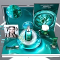 Helena rubinstein Green Bottle Cosmetics Display Rack Skin Care Products Display Stand Display Rack Beauty Makeup Beauty Fair 3d model