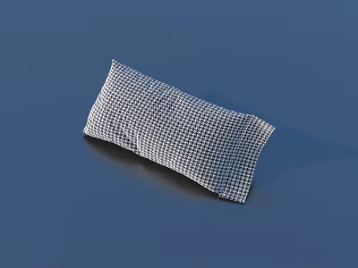 Essential Soft Blue And White Checkered Pillow For Daily Home Life Use 3d model