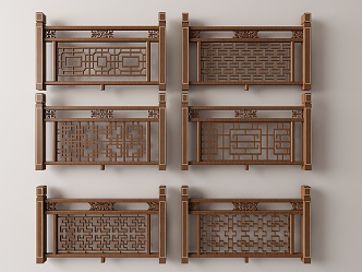 New Chinese Railing 3d model