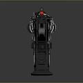 Futuristic Sci Fi Weapon With White Black Red Color And Modern Design