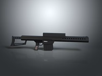 Modern Black Tactical Rifle With Long Barrel Tactical Rail And Magazine 3d model Modern Black Tactical Rifle With Long Barrel Tactical Rail And Magazine 3d model