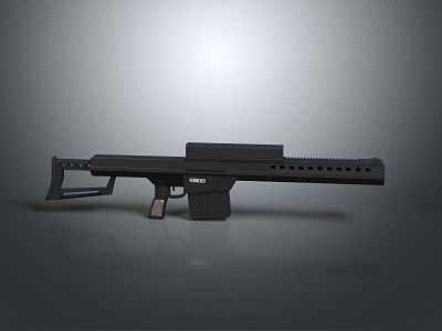 rifle semi-automatic rifle combat rifle battle rifle carbine war rifle attack rifle 3d model