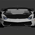 Sleek White Super Sports Car With Carbon Fiber Roof And Rear Spoiler