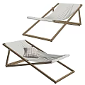 Wooden Frame Lounge Chair With White Cushion And Plaid Pillow Design