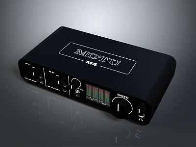 MIOBTU R4 Headphone Audio Interface With Control Knobs Multiple Ports High Resolution Sound 3d model
