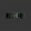 Green Military Armored Tank With Six Wheels And Roof Compartments Design