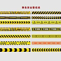 Marking safety line safety marking indication line warning line warning line arrow line 3d model