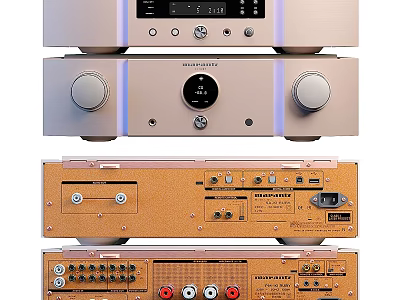 Pioneer Audio Amplifier Receiver Stacked Components With Front Panel And Rear Ports 3d model