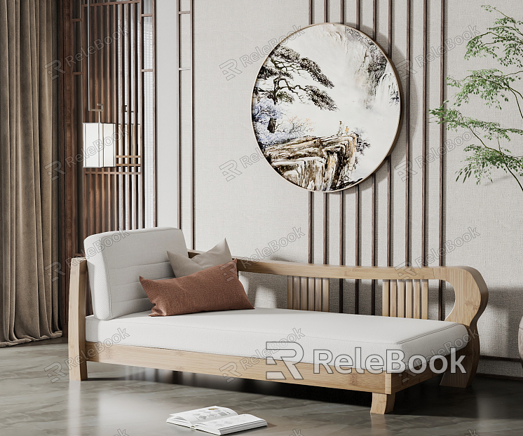 New Chinese-style chaise longue model