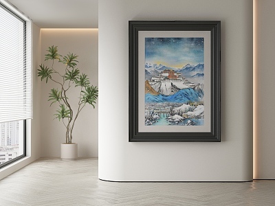 New Chinese Decorative Painting 3d model