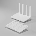 White Wireless Router As Daily Electrical Appliance With Multiple Antennas And Modern Design