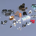 Modern Dinnerware Set With Cooking Pots Pans Bowls Plates Cups And Utensils