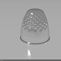Silver Metal Thimble With Small Holes For Sewing Projects And Crafts