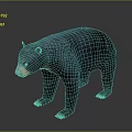 Detailed Black Bear 3D Model in Standing Pose with Realistic Fur Render 3d model