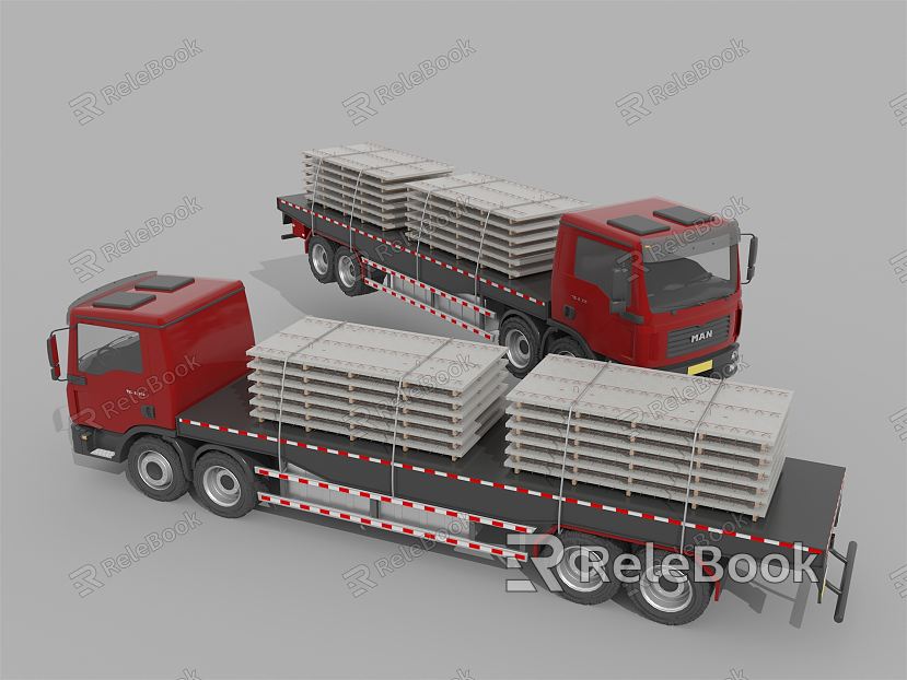 Modern truck laminated plate transportation model